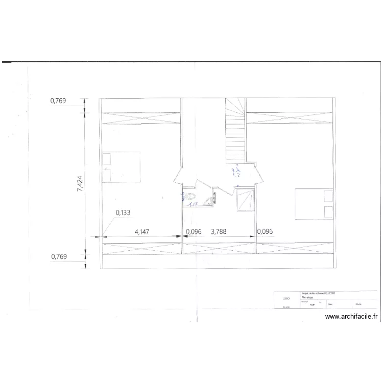 Pelletier Etage. Plan de 