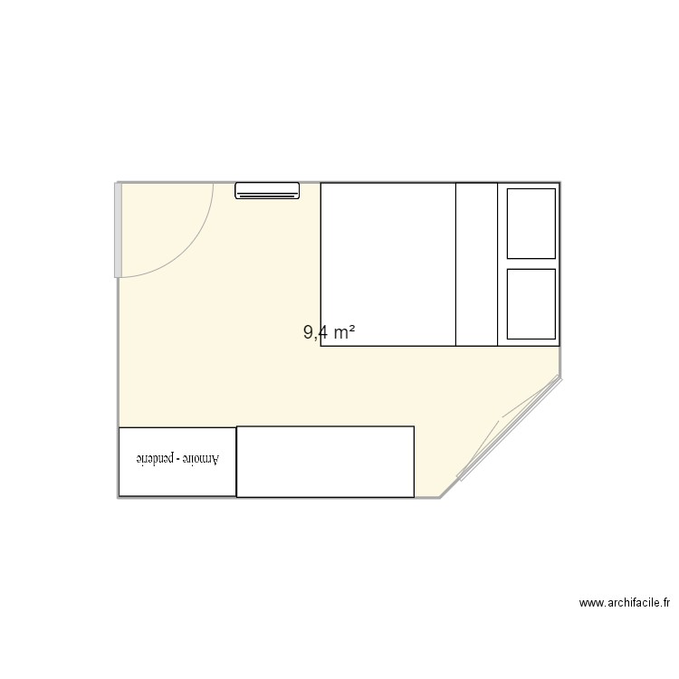 Chambre. Plan de 0 pièce et 0 m2