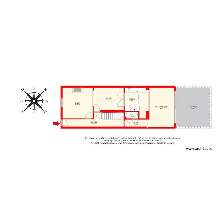 BI 6567 RDC. Plan de 