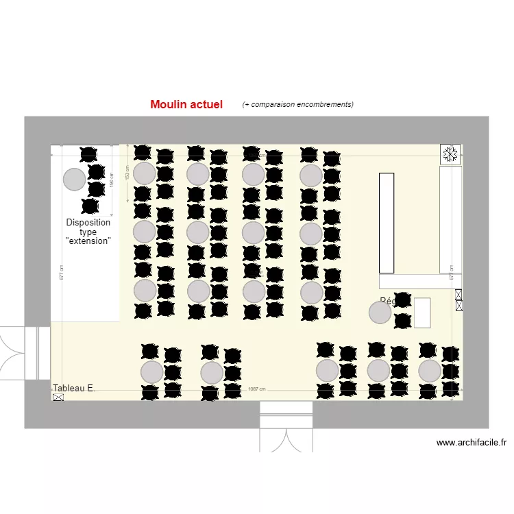 Moulin act. Plan de 