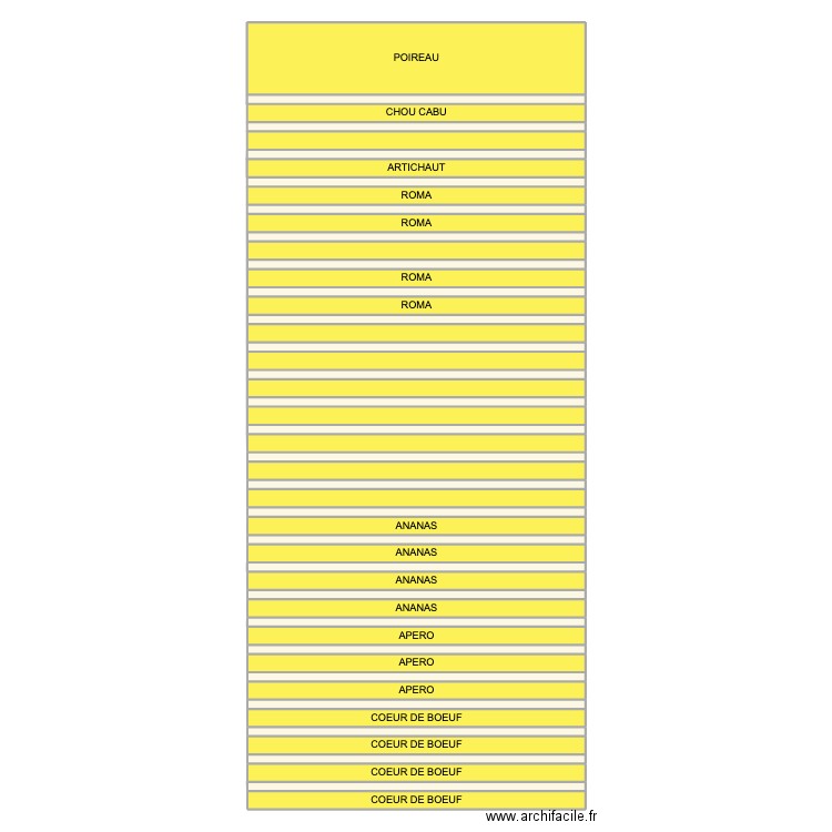 PLAN DES PLANCHES 15/09. Plan de 53 pièces et 516 m2