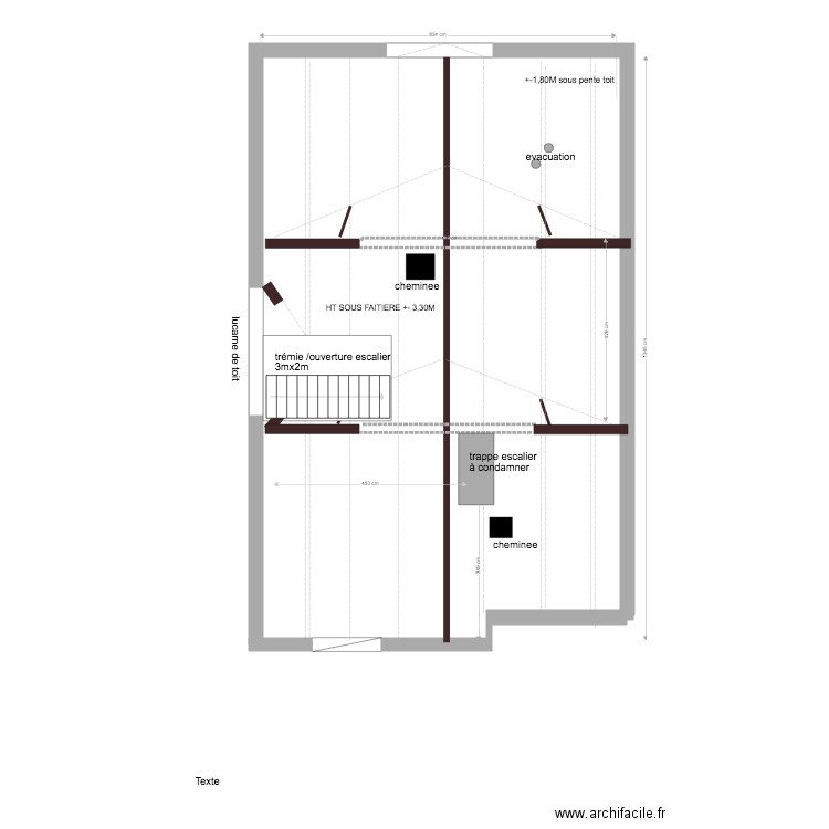 grenier luxembourg escalier a creer . Plan de 0 pièce et 0 m2