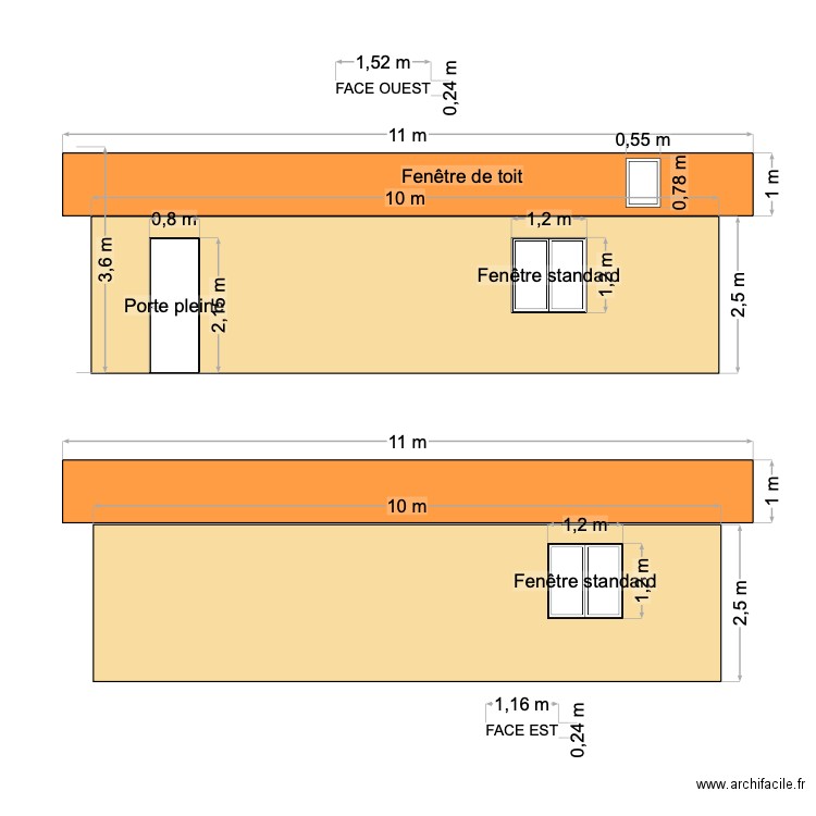 FACADE GARAGE. Plan de 0 pièce et 0 m2