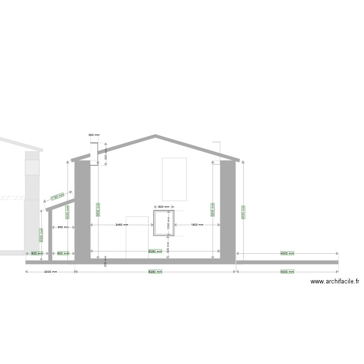 Façade SUD . Plan de 0 pièce et 0 m2