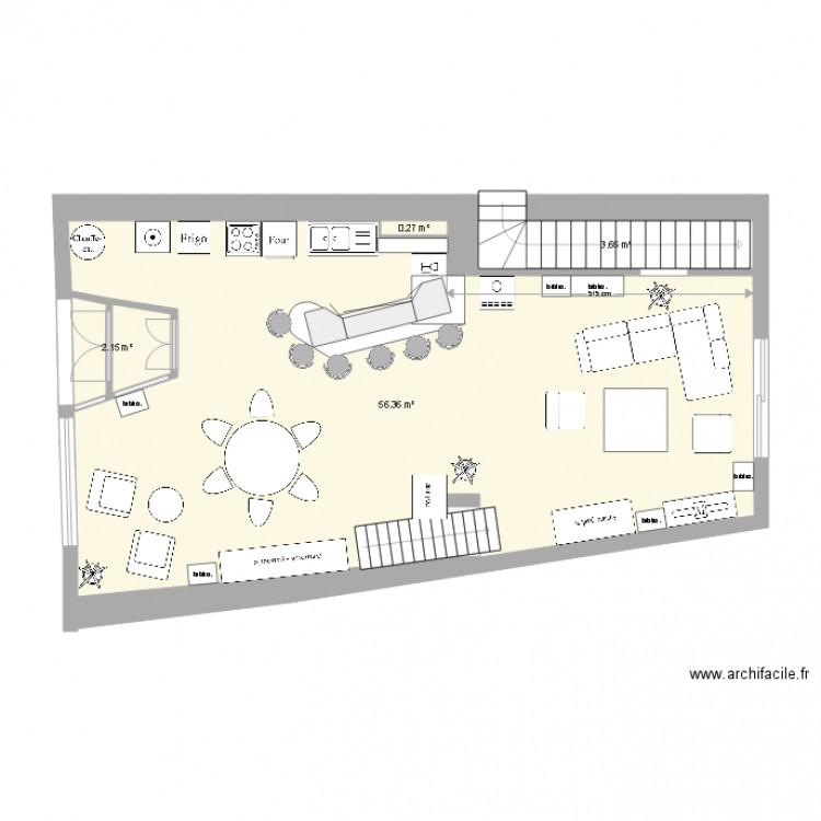 plan maison rez de chaussee meublée. Plan de 0 pièce et 0 m2