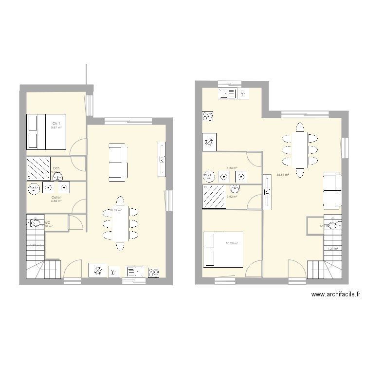 Ma maison. Plan de 12 pièces et 118 m2