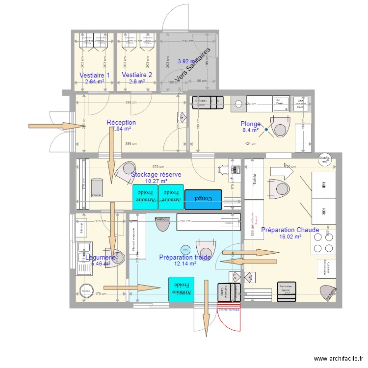 Mazerolles 005 circuits. Plan de 9 pièces et 70 m2