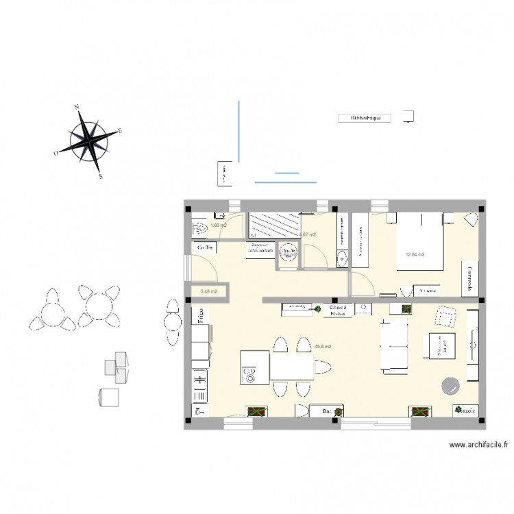 PG appart plain pied aaaaaccès latéral 1. Plan de 0 pièce et 0 m2