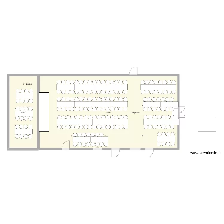 Cercle pi&egrave;ce principale. Plan de 