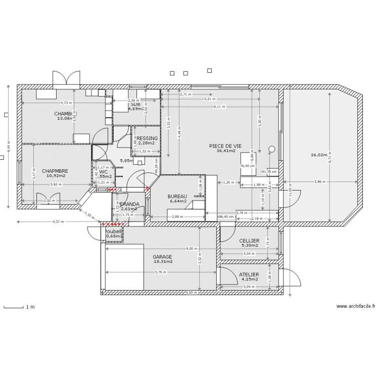 ROLLEVILLE A CHIFFRER MODIFIE. Plan de 0 pièce et 0 m2