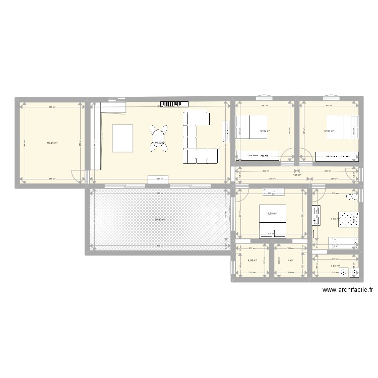 test maison. Plan de 0 pièce et 0 m2