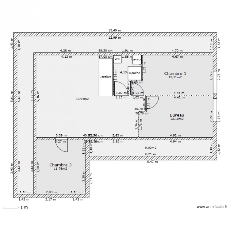 Etage version 2. Plan de 0 pièce et 0 m2