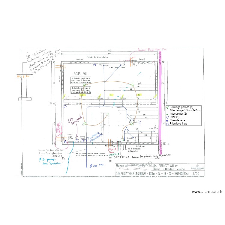 DOMERGUE SOUS SOL ELEC. Plan de 0 pièce et 0 m2