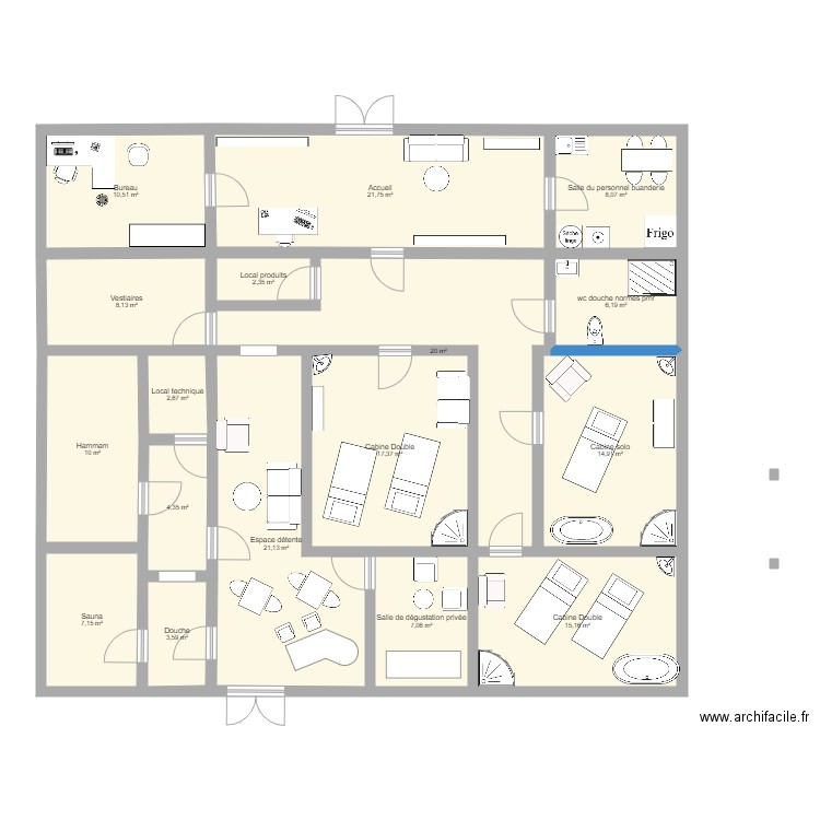 spa. Plan de 0 pièce et 0 m2