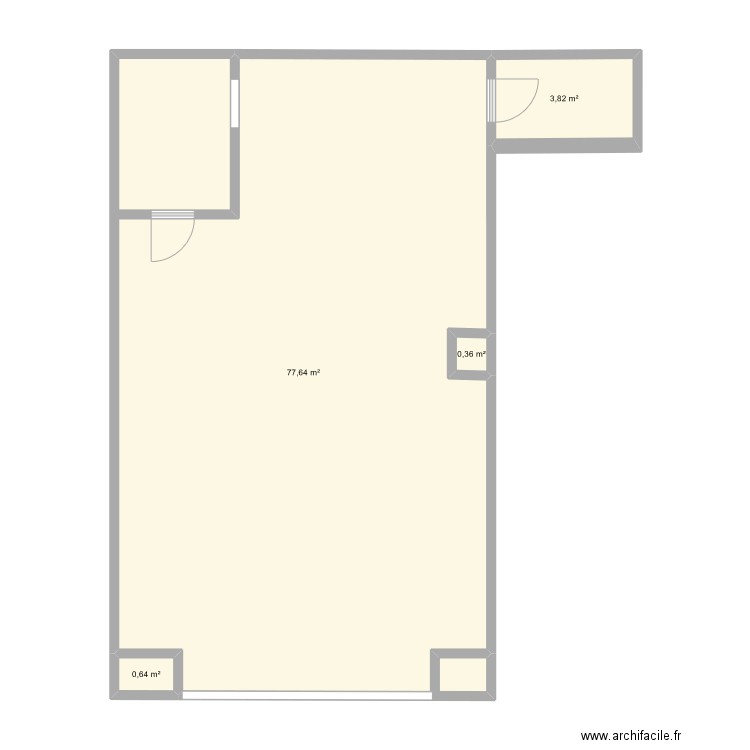 plan local vd'ascq. Plan de 4 pièces et 82 m2