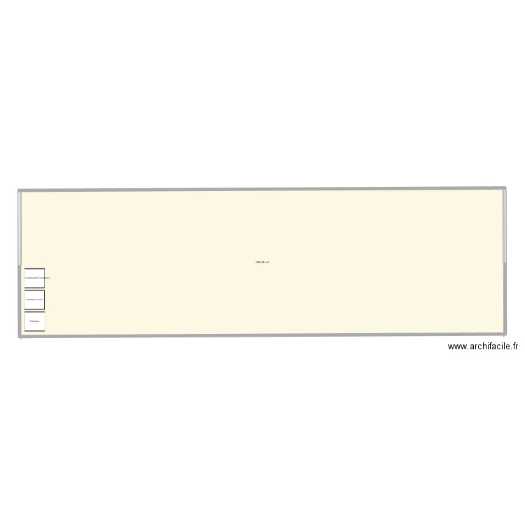 barnum. Plan de 1 pièce et 186 m2