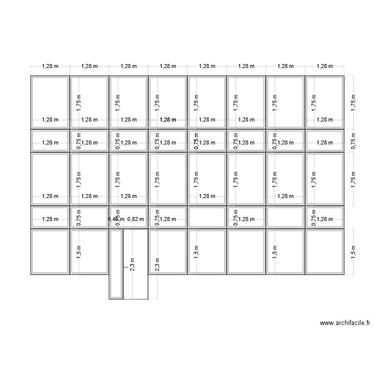 Façade 2. Plan de 0 pièce et 0 m2