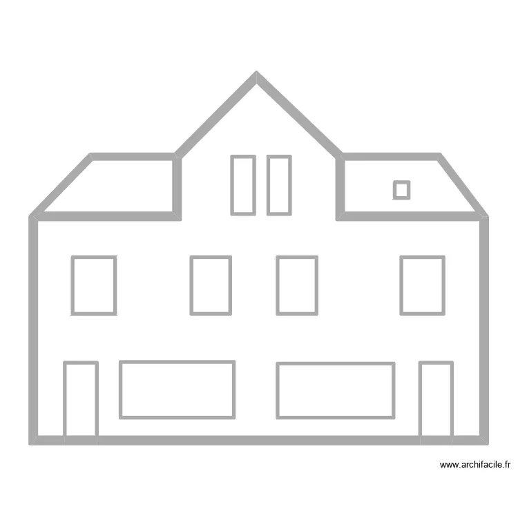 Fa&ccedil;ade Avant Amneville. Plan de 14  et 127 m²