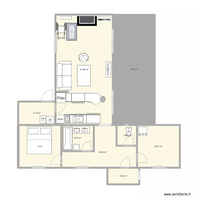 Maison Gaby et JM. Plan de 