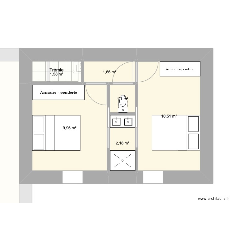 BAGE RONDE 2. Plan de 11 pièces et 104 m2