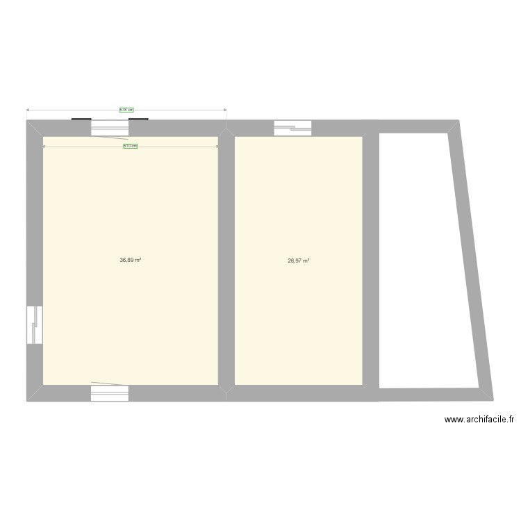 rdc chomette. Plan de 0 pièce et 0 m2