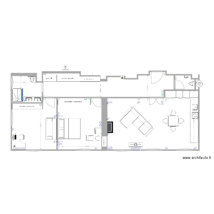 Chambre bureau 8. Plan de 0 pièce et 0 m2