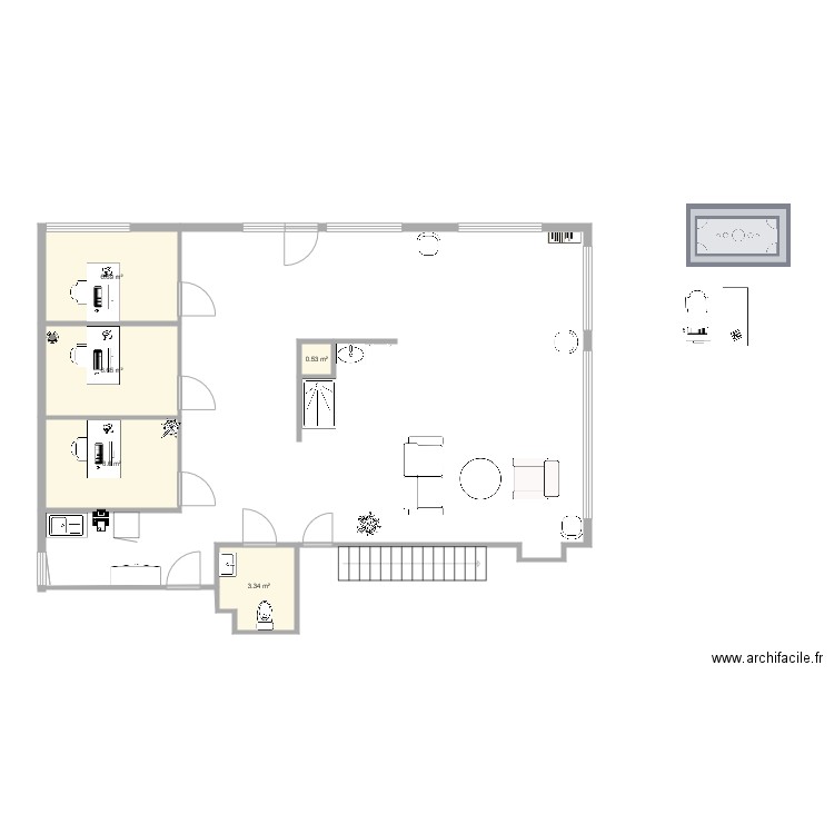 Bureaux foch RDC version AJE. Plan de 0 pièce et 0 m2