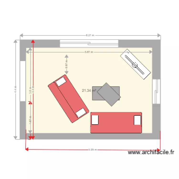 salon 6. Plan de 