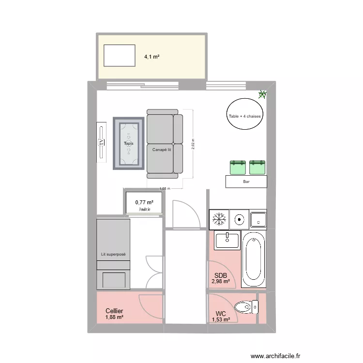 PLAN ARCA. Plan de 5 et 11 m² PLAN ARCA. Plan de 5 et 11 m²