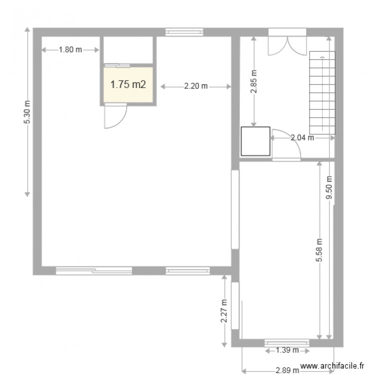 Plan projet 1 salle de bain. Plan de 0 pièce et 0 m2