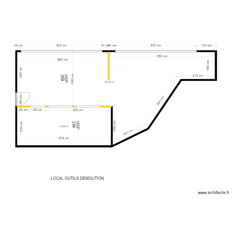 local outils demolition. Plan de 0 pièce et 0 m2