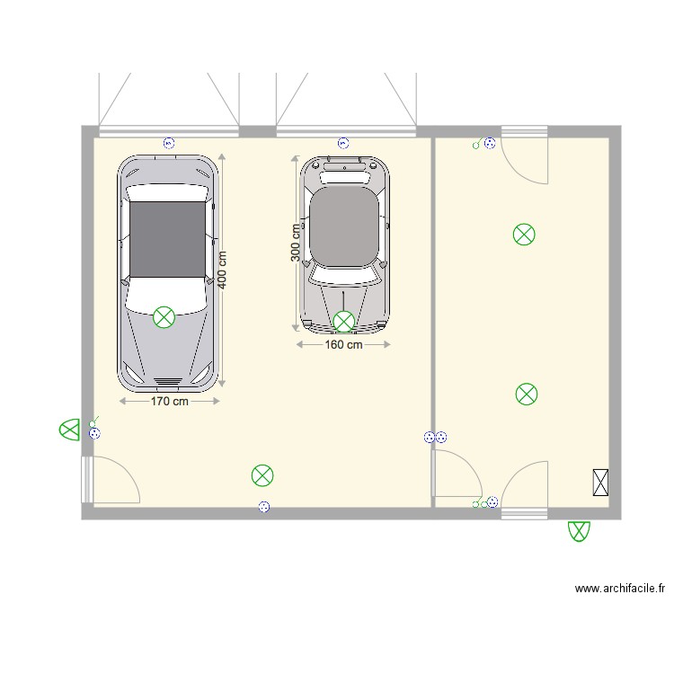 garage. Plan de 0 pièce et 0 m2