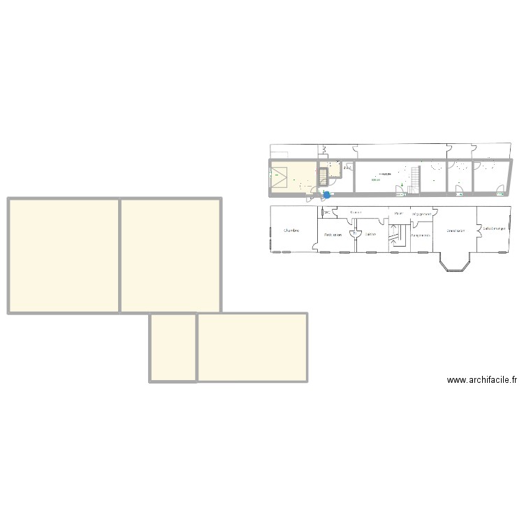 Manoir-LDH. Plan de 10 pièces et 633 m2