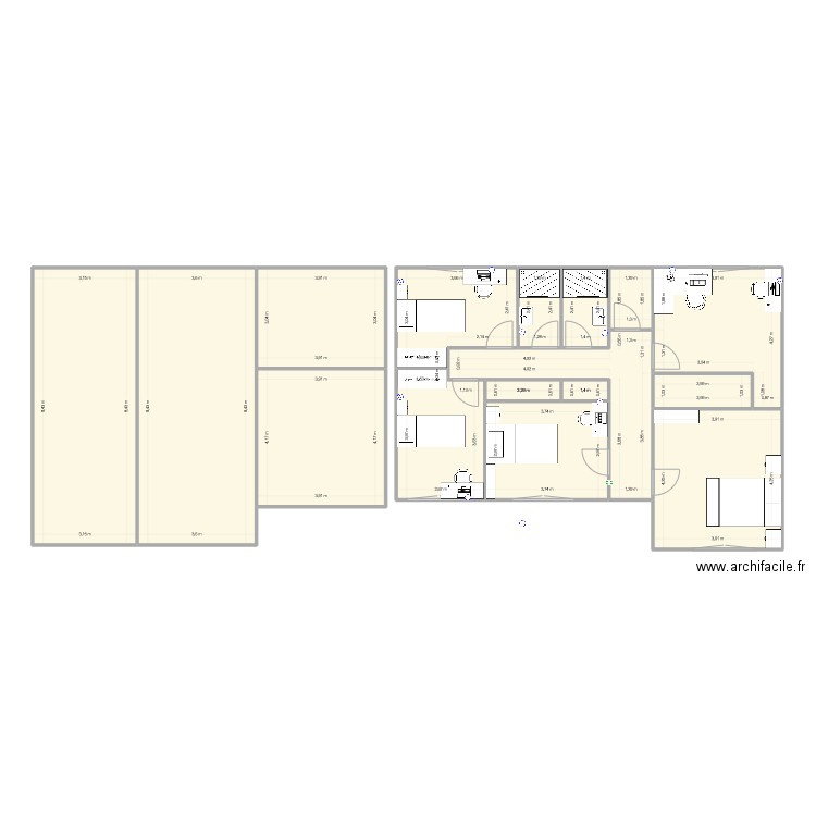 haut. Plan de 0 pièce et 0 m2