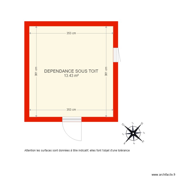 BI 1988 DEPENDANCE SOUS TOIT COTE. Plan de 0 pièce et 0 m2