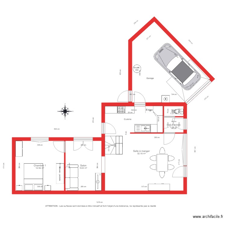 BI 1770 RDC coté. Plan de 0 pièce et 0 m2