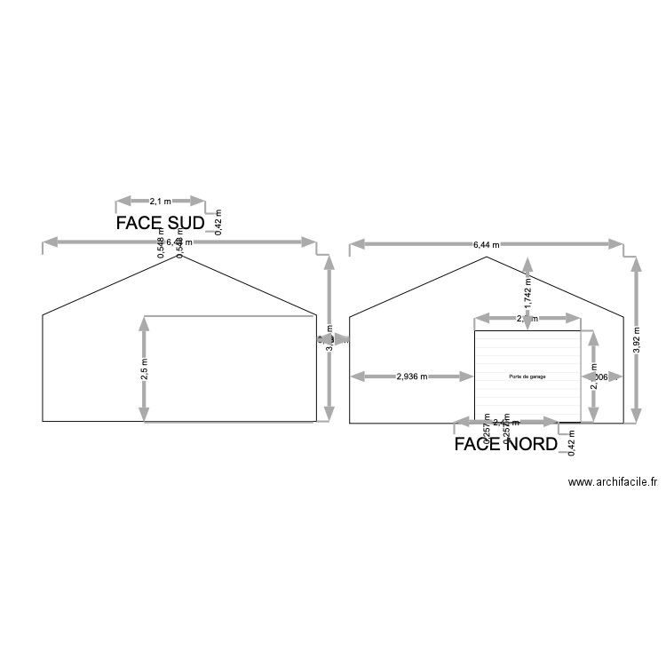 FACE . Plan de 0 pièce et 0 m2