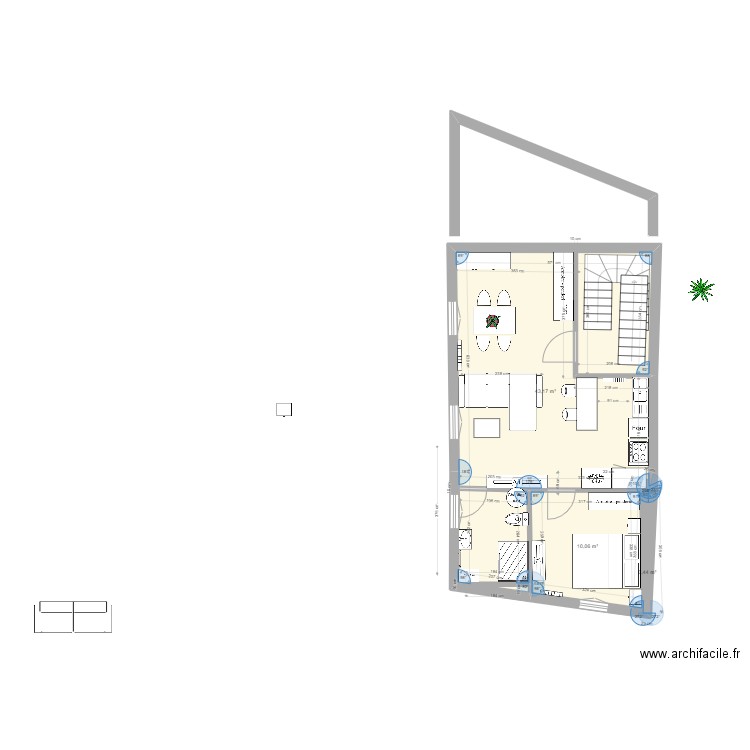 plan boucherie 1 er etage plan f2 n*1 jojo n3. Plan de 3 pièces et 54 m2