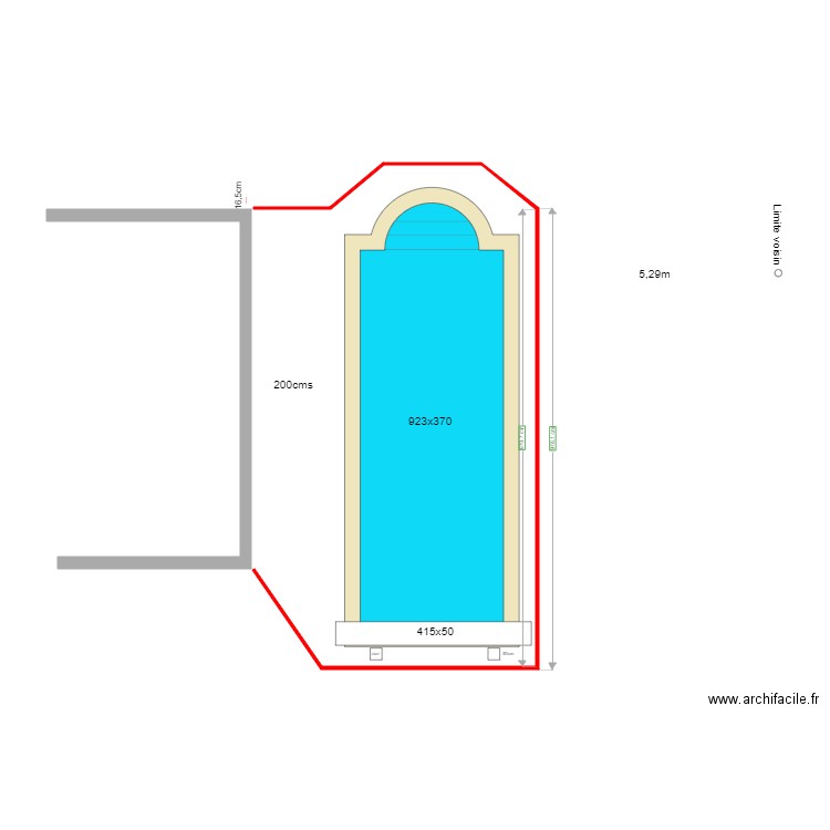Couverture piscine. Plan de 0 pièce et 0 m2