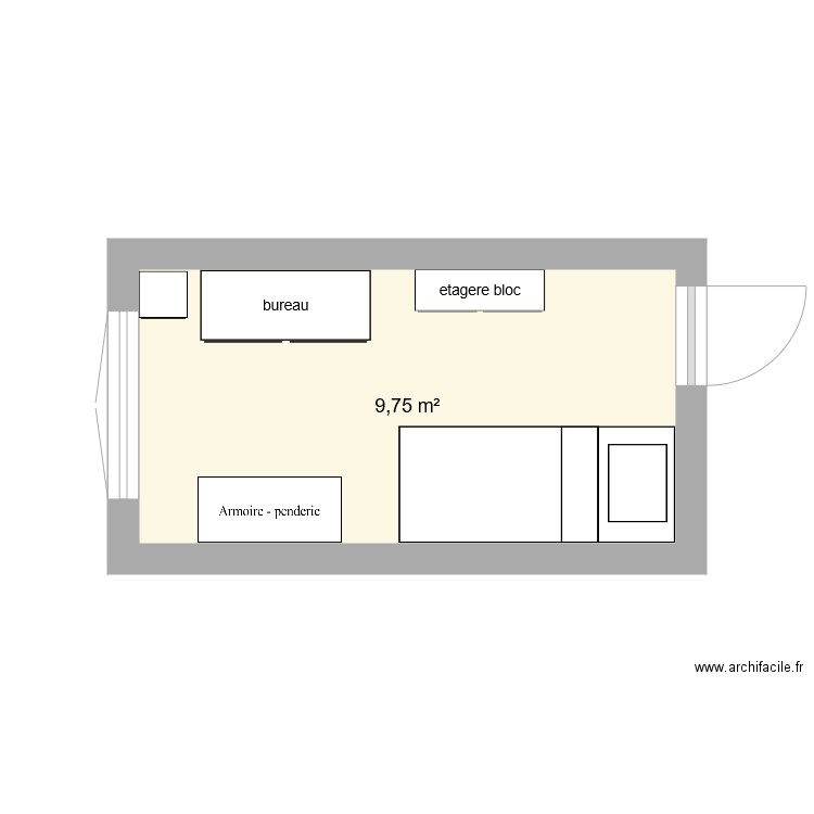 Chambre ZOe V2. Plan de 0 pièce et 0 m2