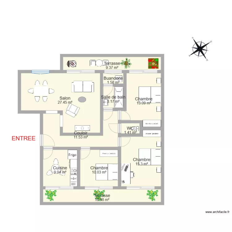 CHARPENTIER. Plan de 