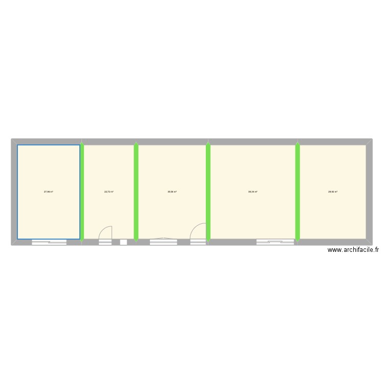 base ermenonville. Plan de 5 pièces et 150 m2