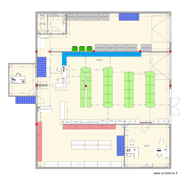 quiers v8. Plan de 7 pièces et 273 m2