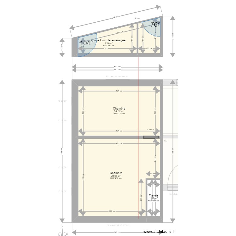 Orts 2. Plan de 15 pièces et 174 m2