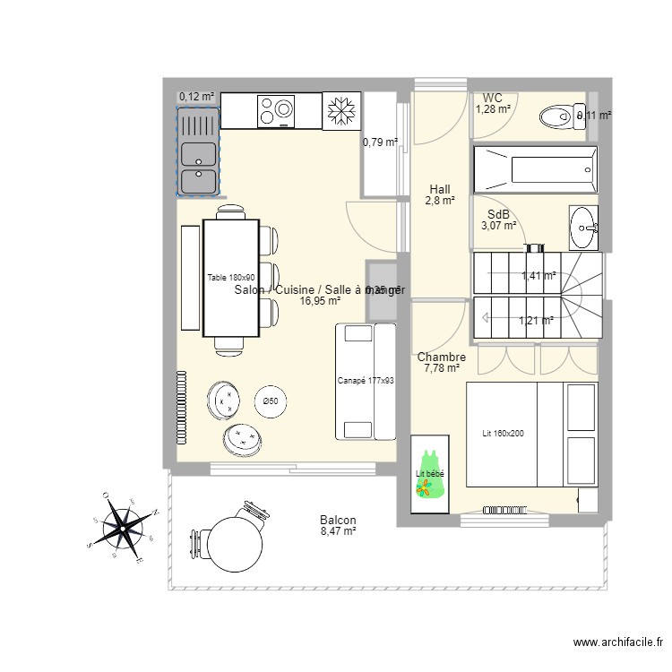 RDC. Plan de 0 pièce et 0 m2