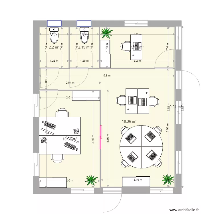 RDC bungalow. Plan de 