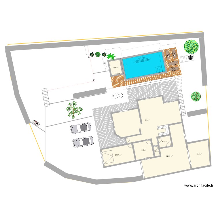 Agnelas piscine v6. Plan de 0 pièce et 0 m2