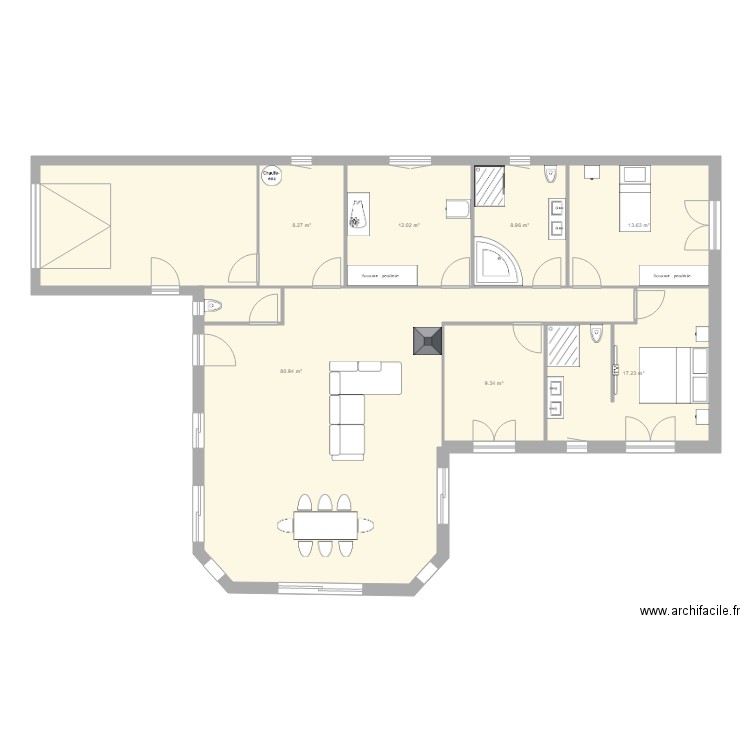 PLAN AU SOL. Plan de 0 pièce et 0 m2