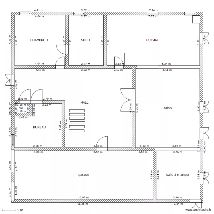 GAUDIOT RDC. Plan de 