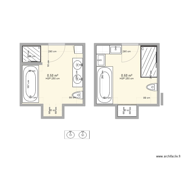 Salle de bain 2. Plan de 0 pièce et 0 m2